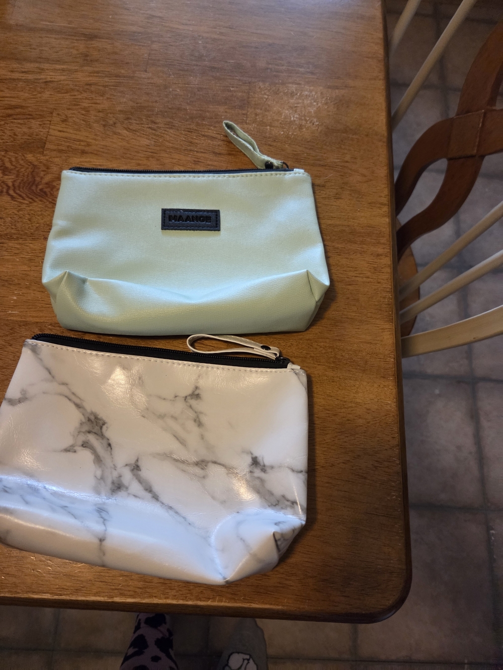 Mint Green Cosmetic Pouch - Small Travel Makeup Case